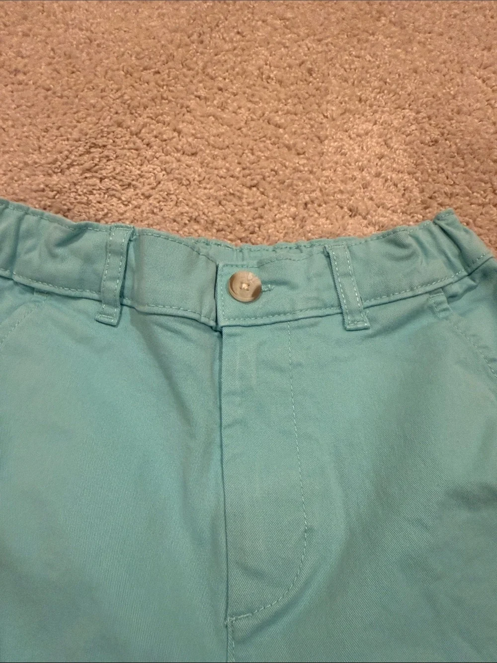 Gymboree Kids Teal Chino Straight-Leg Pants, adjustable waist, size 8